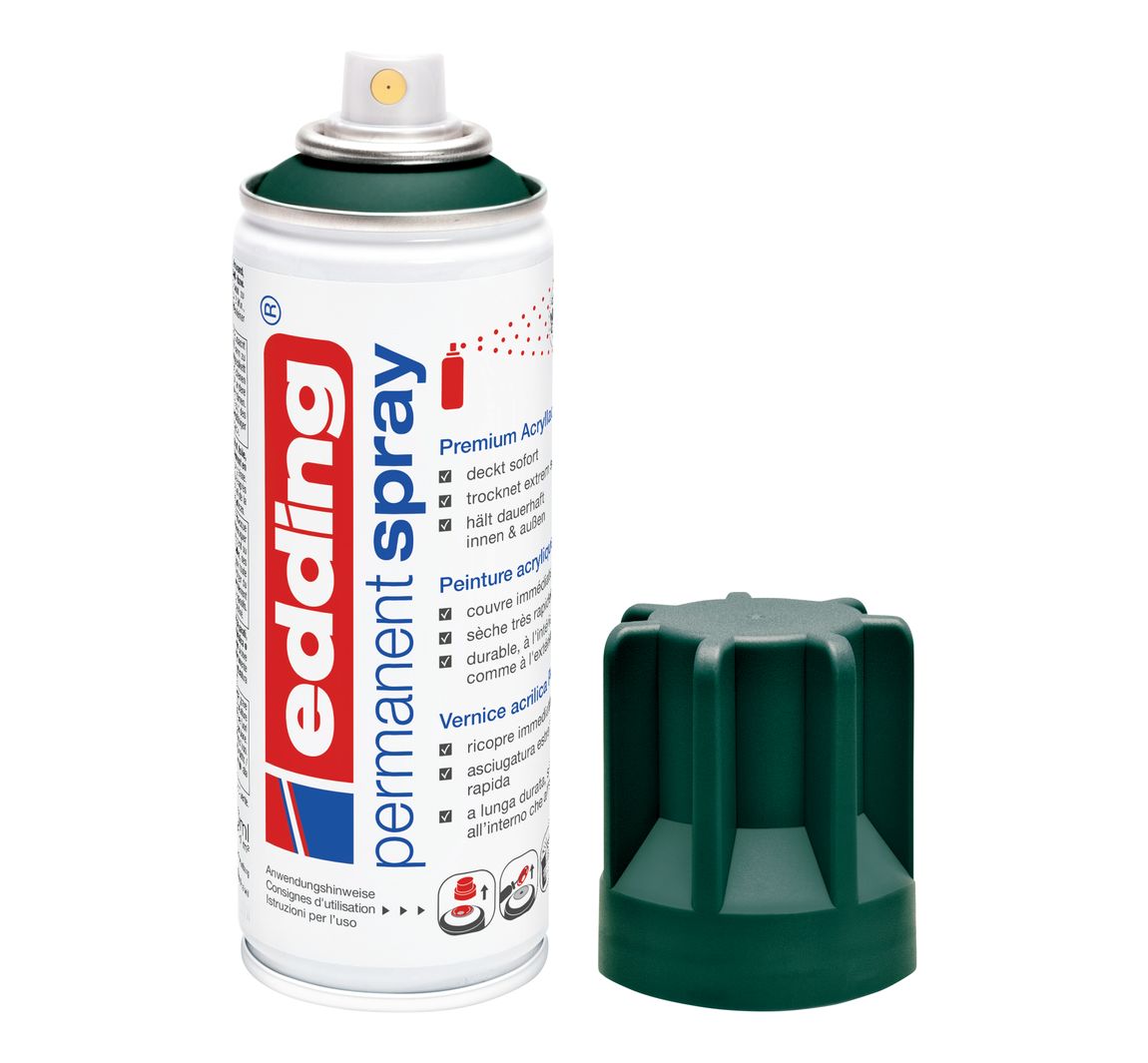 edding 5200 "Permanentspray", Seidenmatt - Moosgrün