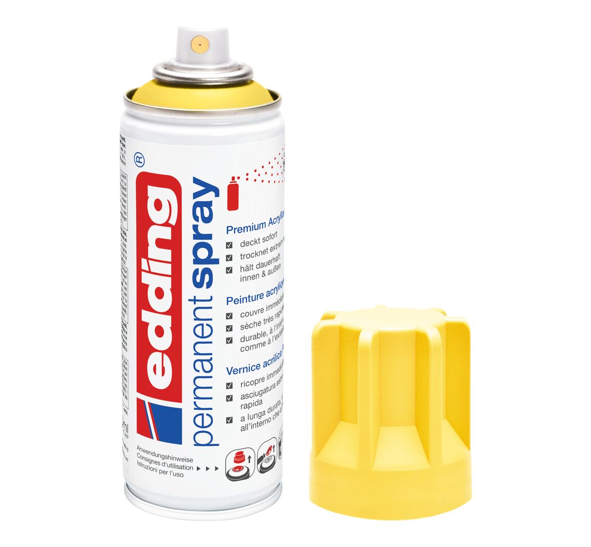 edding 5200 "Permanentspray", Seidenmatt - Verkehrsgelb