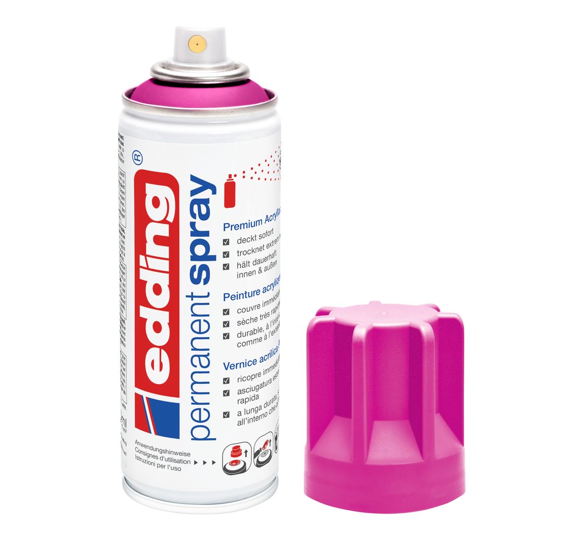edding 5200 "Permanentspray", Seidenmatt - Telemagenta