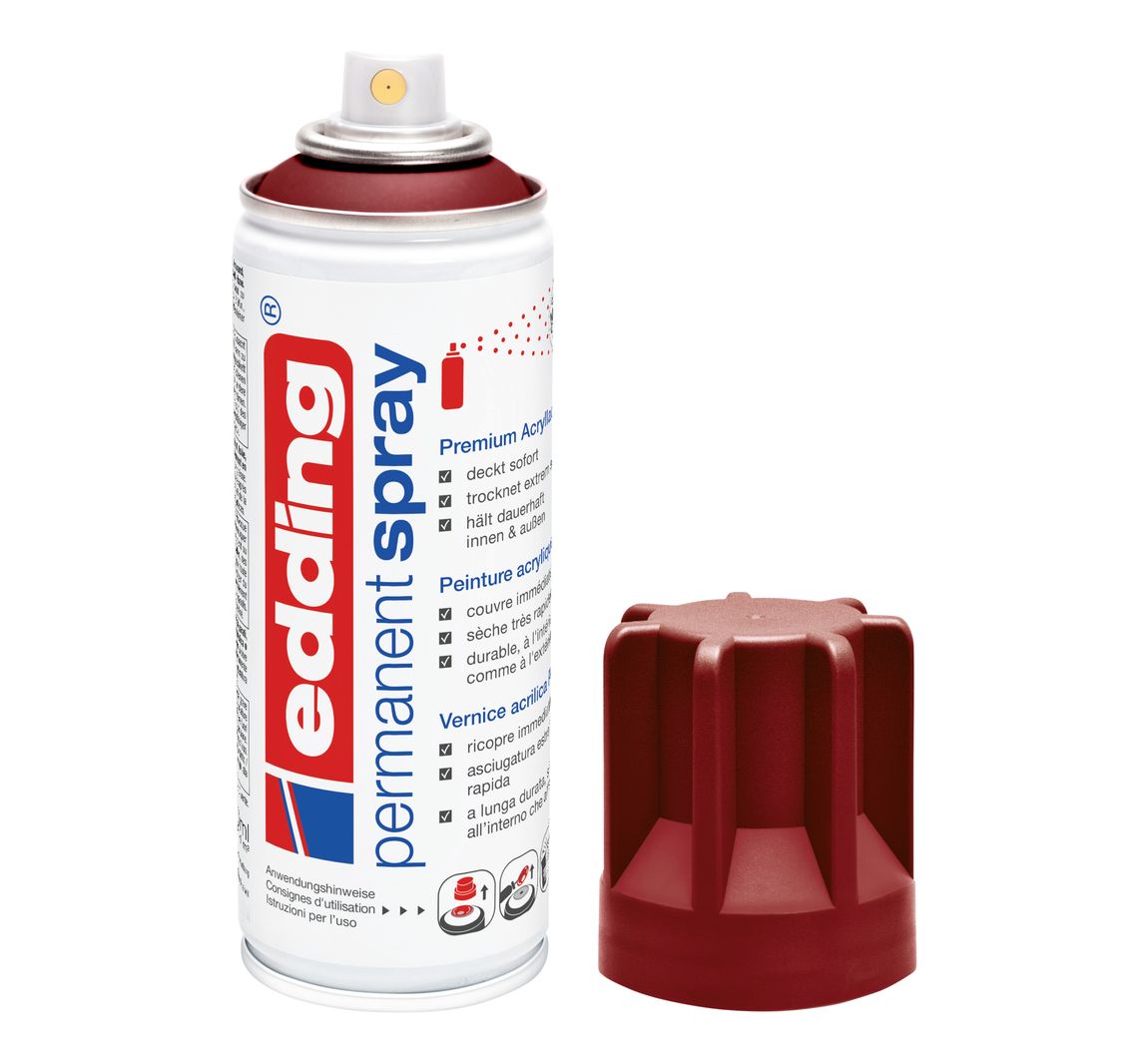 edding 5200 "Permanentspray", Seidenmatt - Purpurrot