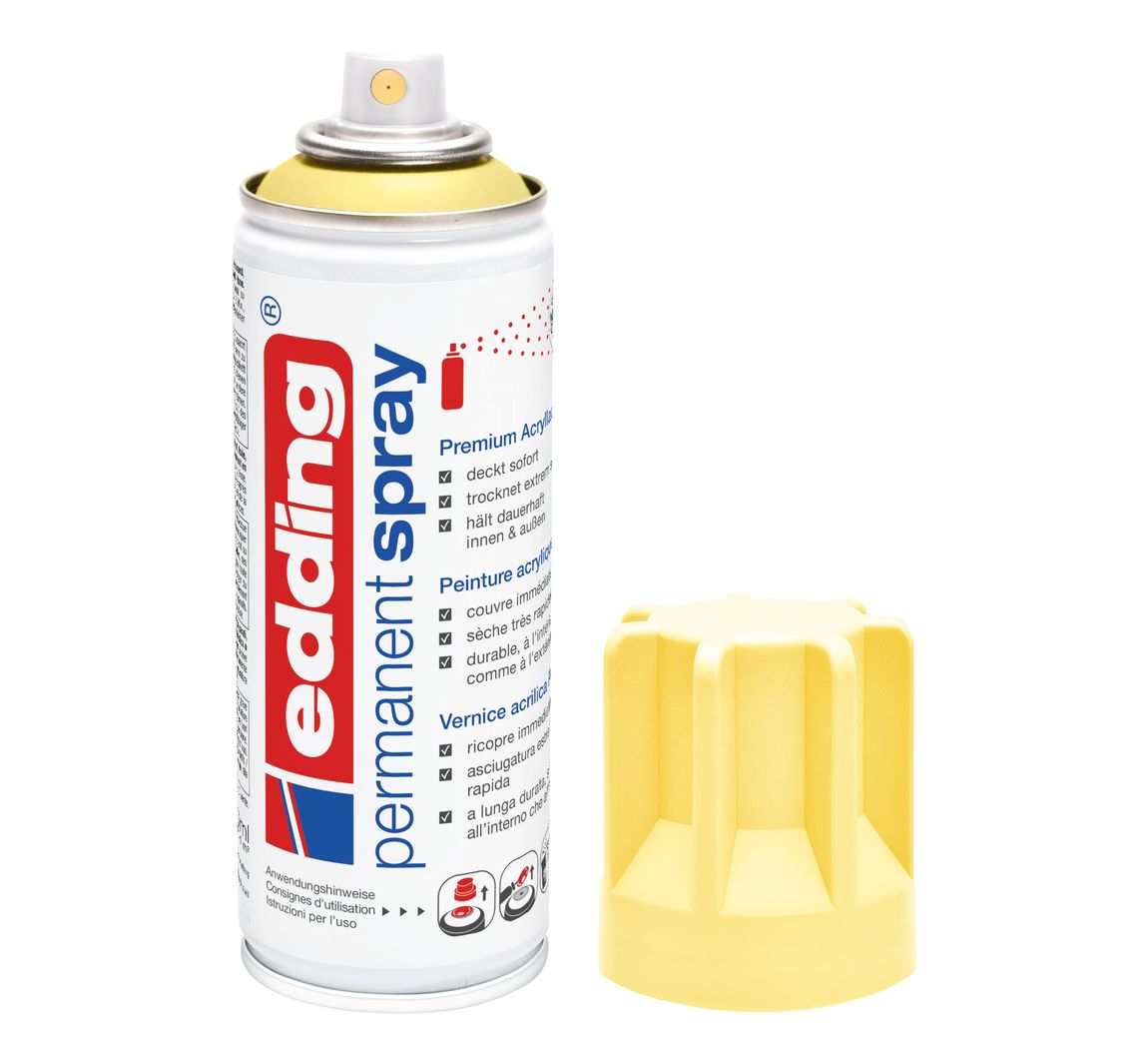 edding 5200 "Permanentspray", Seidenmatt - Pastell-Gelb
