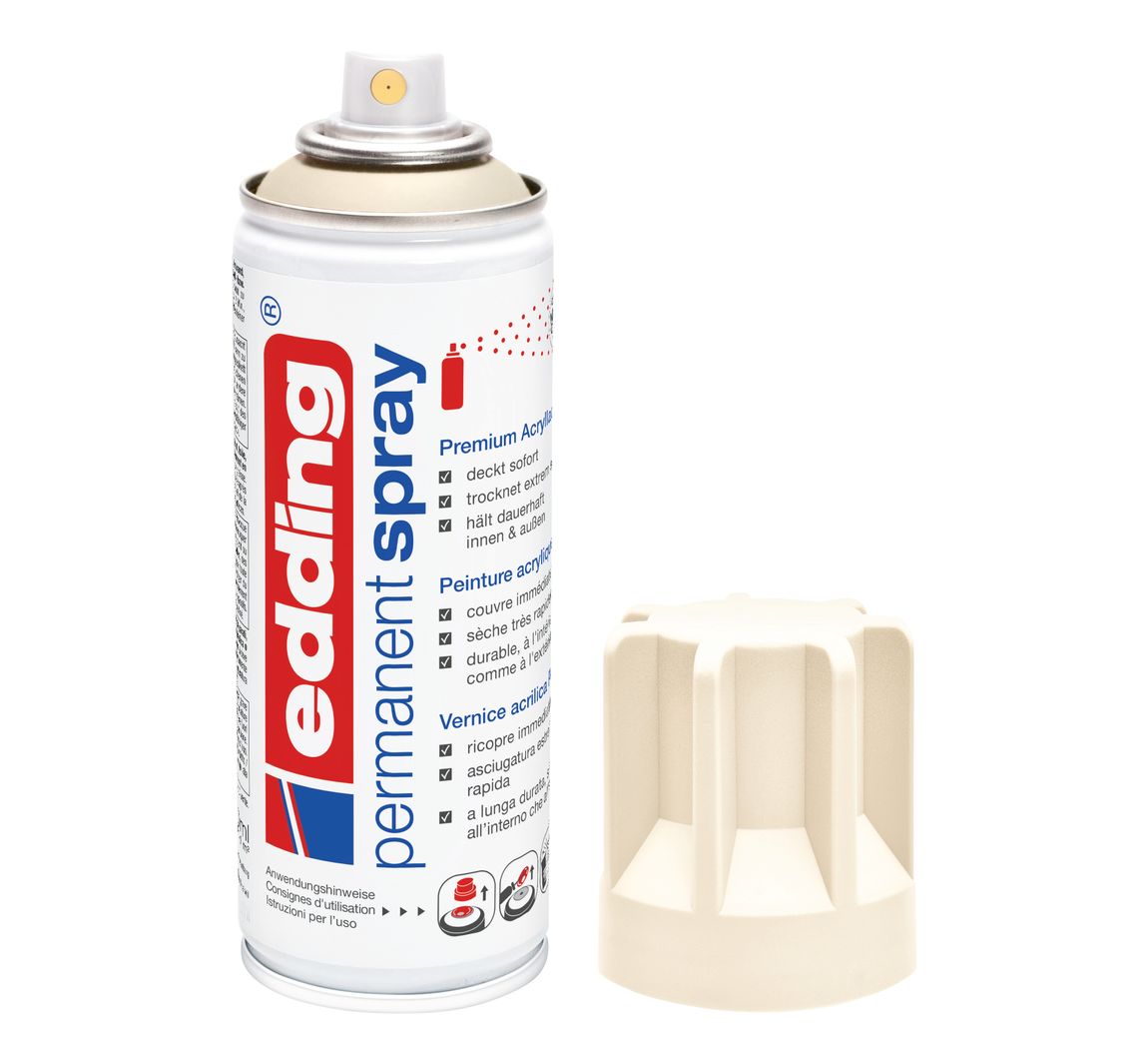 edding 5200 "Permanentspray", Seidenmatt - Hellelfenbein