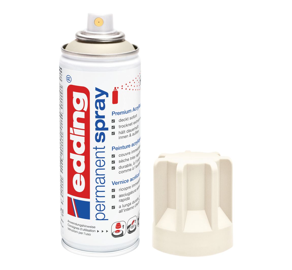 edding 5200 "Permanentspray", Seidenmatt - Cremeweiß