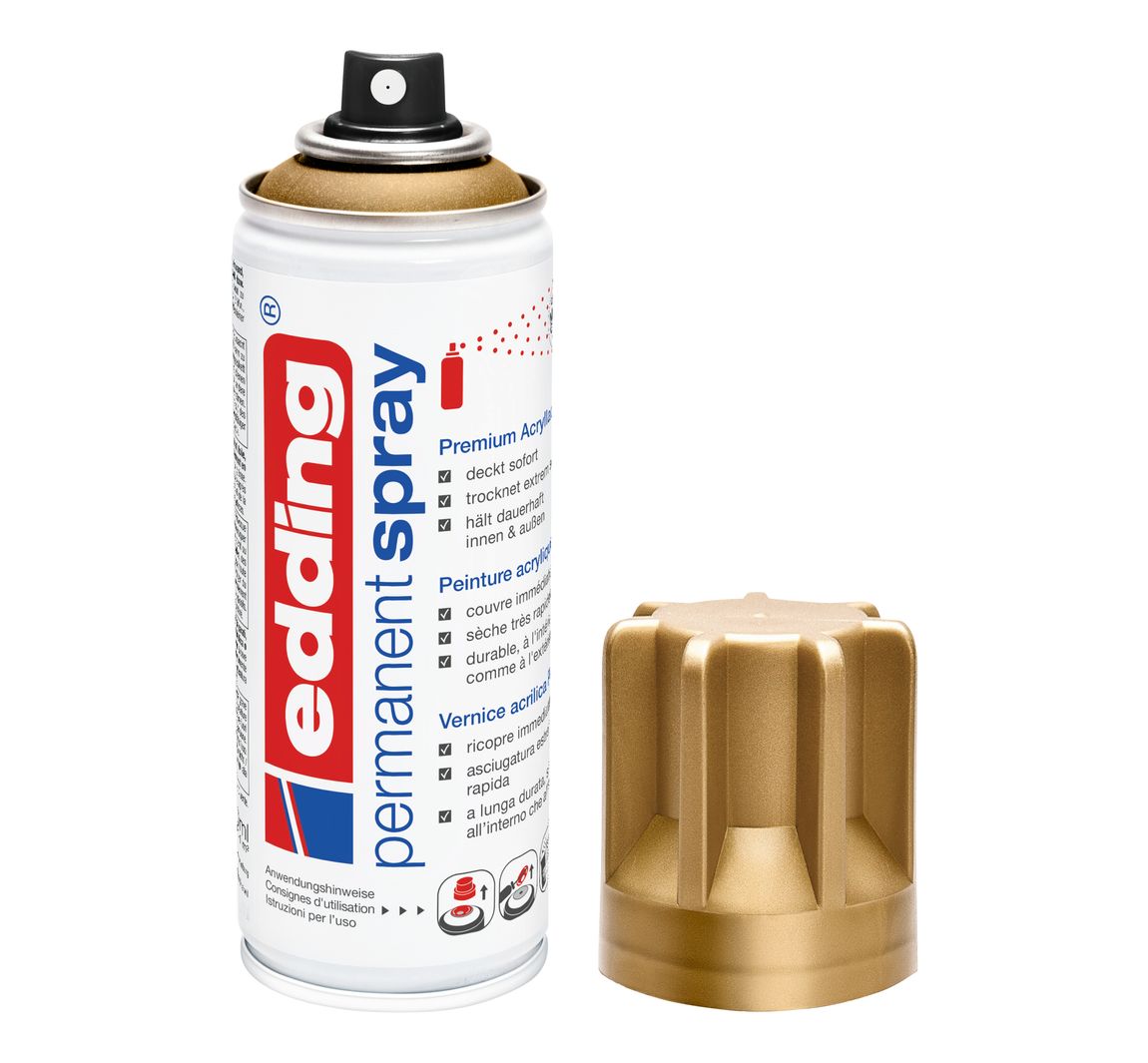 edding 5200 "Permanentspray", Seidenmatt - Reichgold