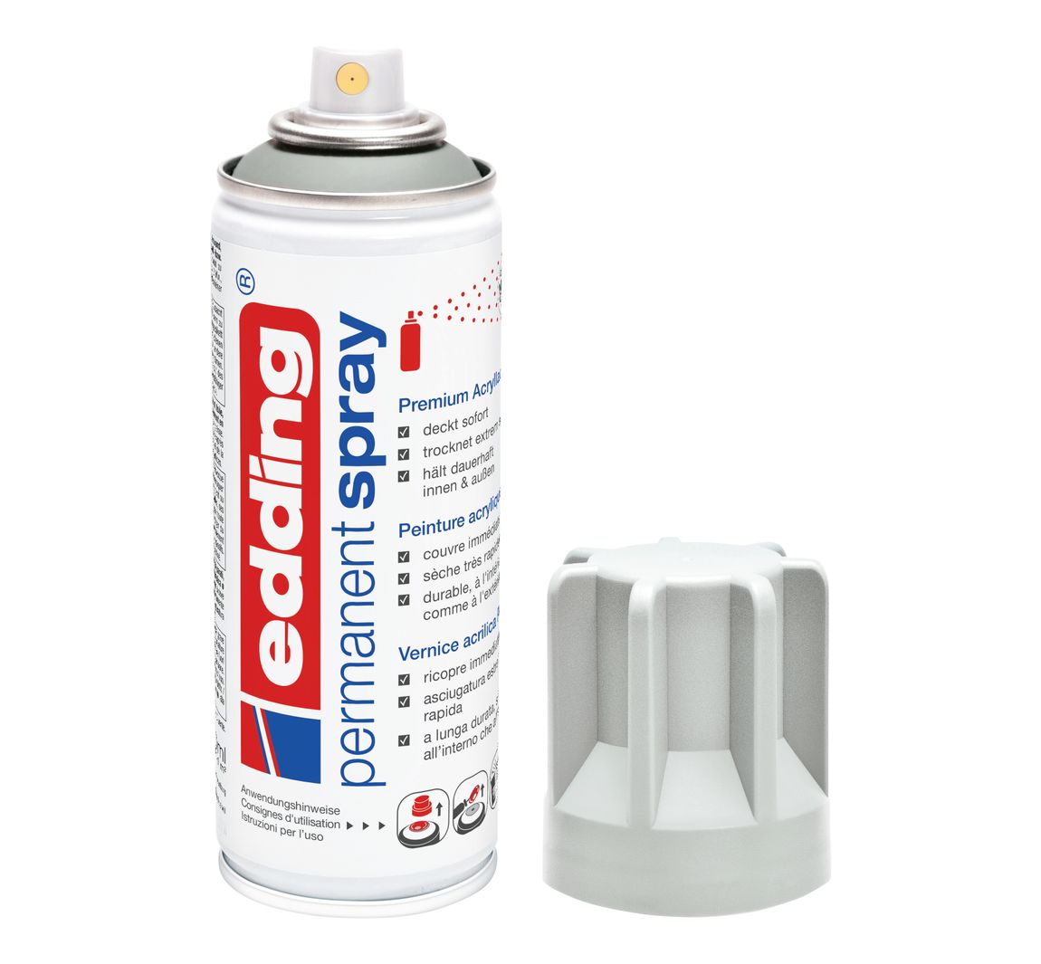 edding 5200 "Permanentspray", Seidenmatt - Lichtgrau