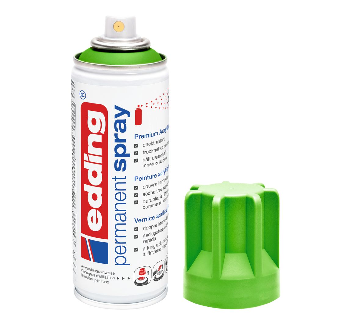 edding 5200 "Permanentspray", Seidenmatt - Gelbgrün
