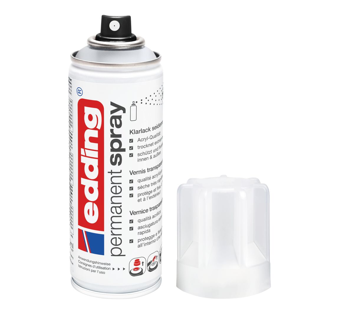 edding 5200 "Permanentspray", Klarlack - Seidenmatt