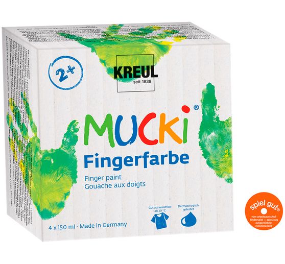 MUCKI Fingerfarbe, 4er-Set, à 150 ml
