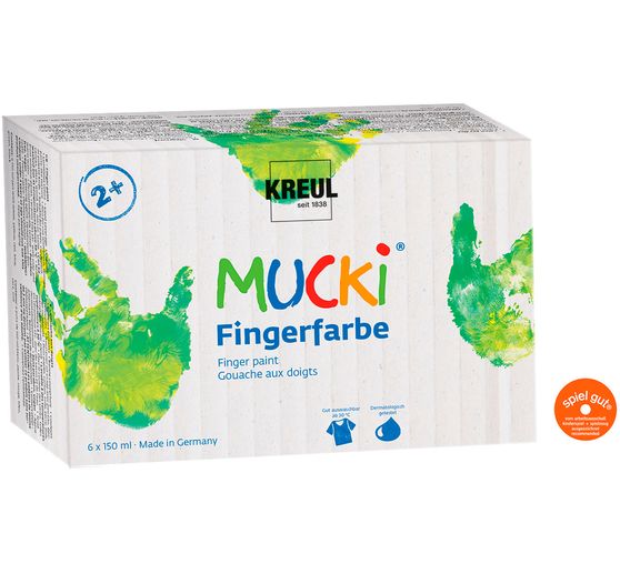 MUCKI Fingerfarbe, 6er-Set, à 150 ml