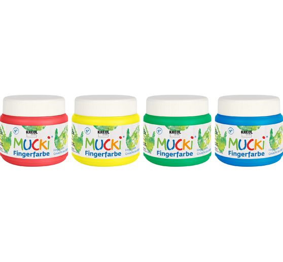 MUCKI Fingerfarbe, 4er-Set, à 150 ml