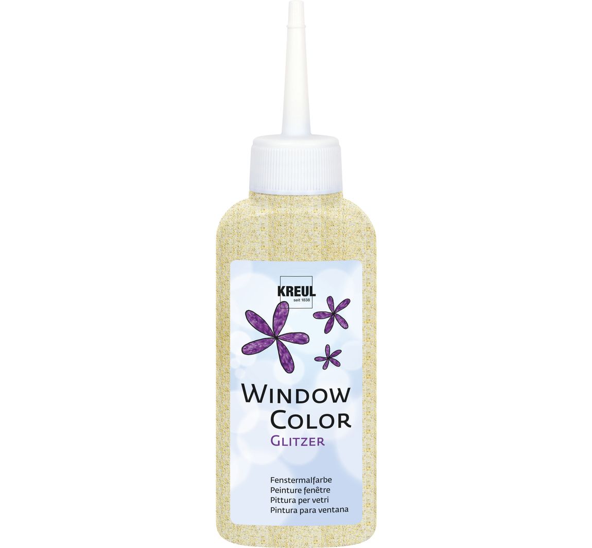 Kreul Window Color, 80 ml - Glitzer-Gold