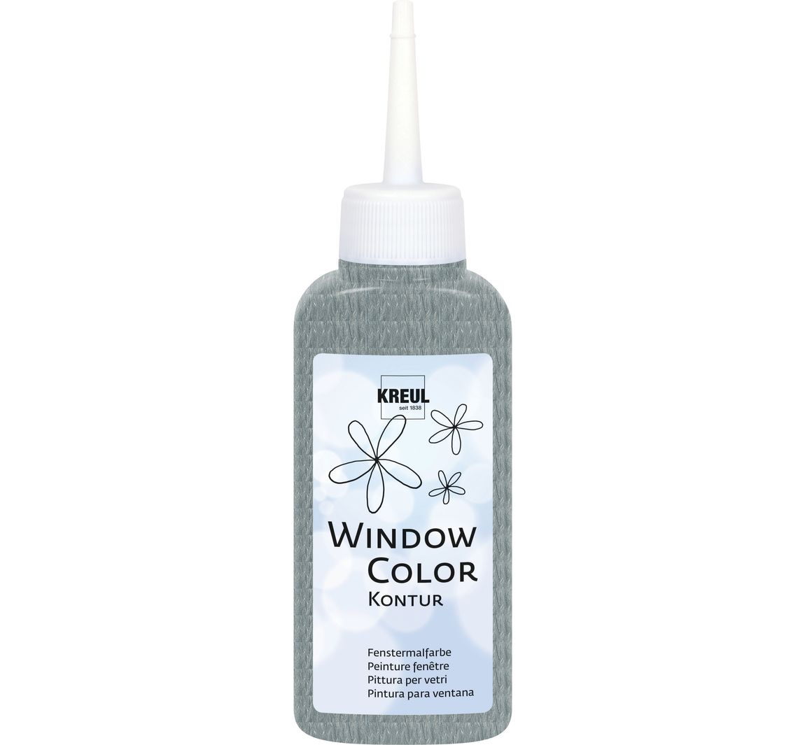 KREUL Window Color Konturenfarbe, 80 ml - Silber