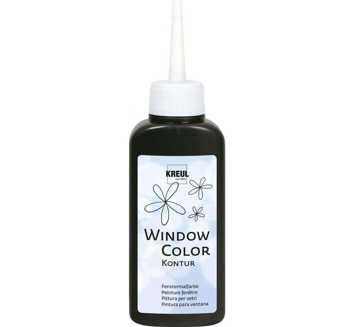 KREUL Window Color Konturenfarbe, 80 ml - Schwarz
