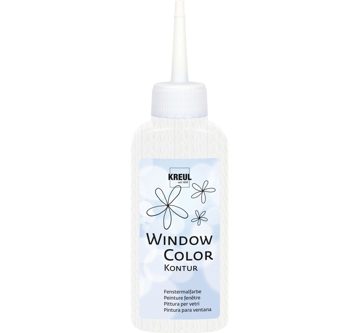 KREUL Window Color Konturenfarbe, 80 ml - Reinweiß