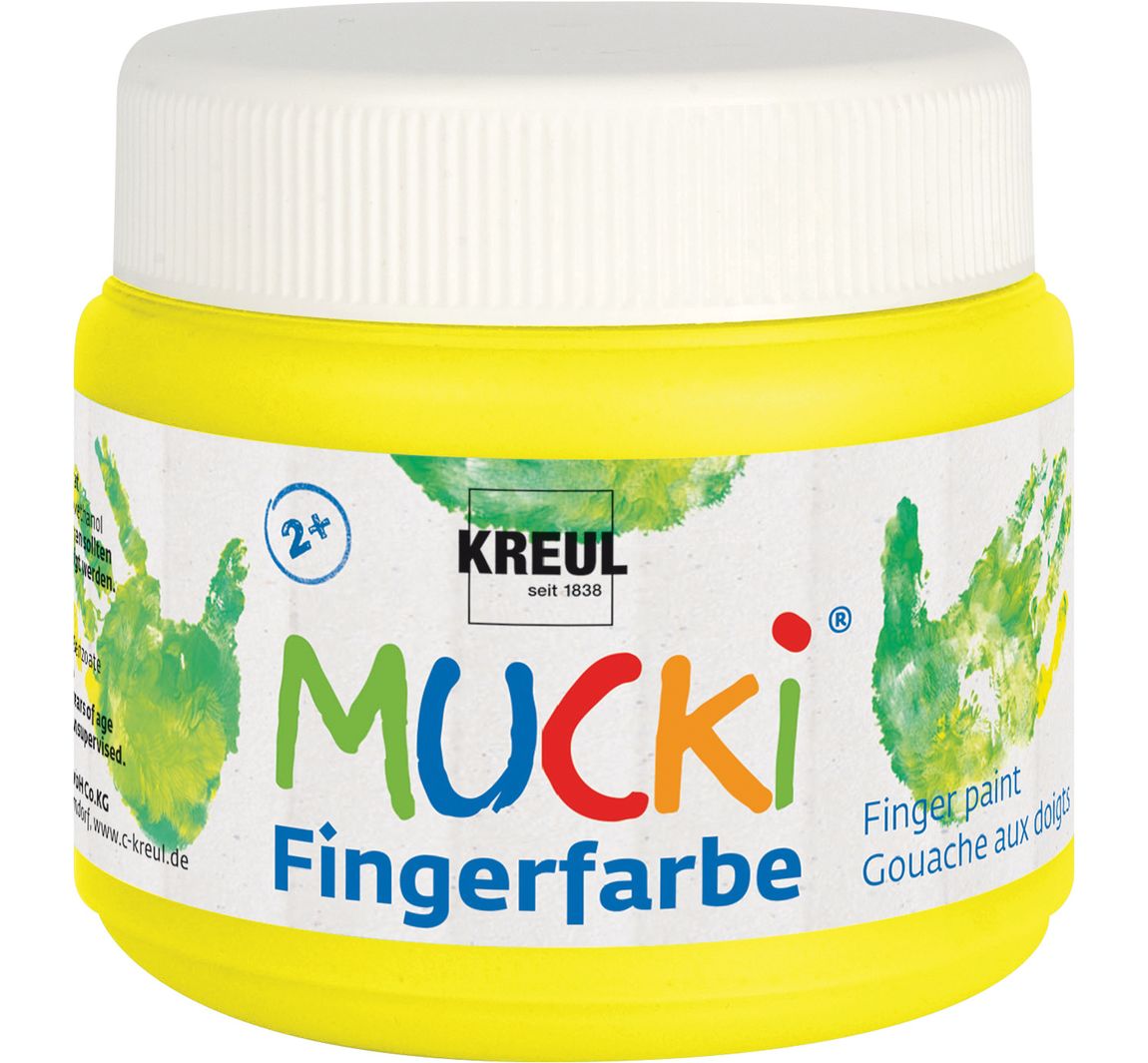 MUCKI Fingerfarbe, 150 ml - Gelb