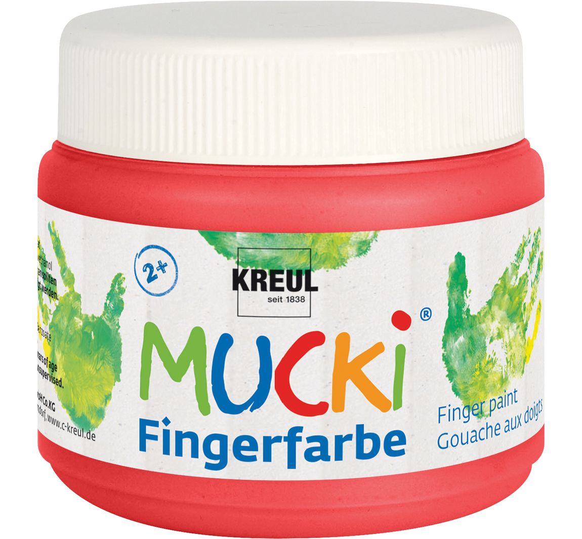 MUCKI Fingerfarbe, 150 ml - Rot