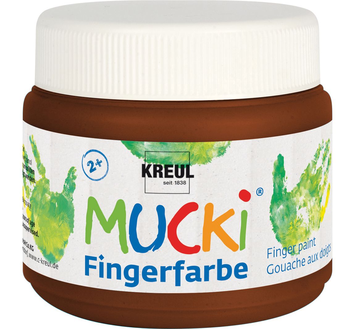 MUCKI Fingerfarbe, 150 ml - Braun
