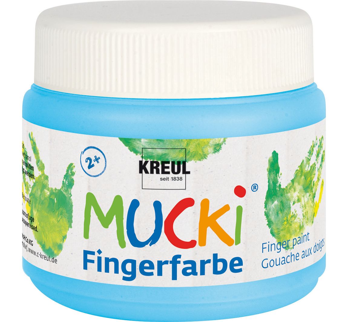 MUCKI Fingerfarbe, 150 ml - Hellblau