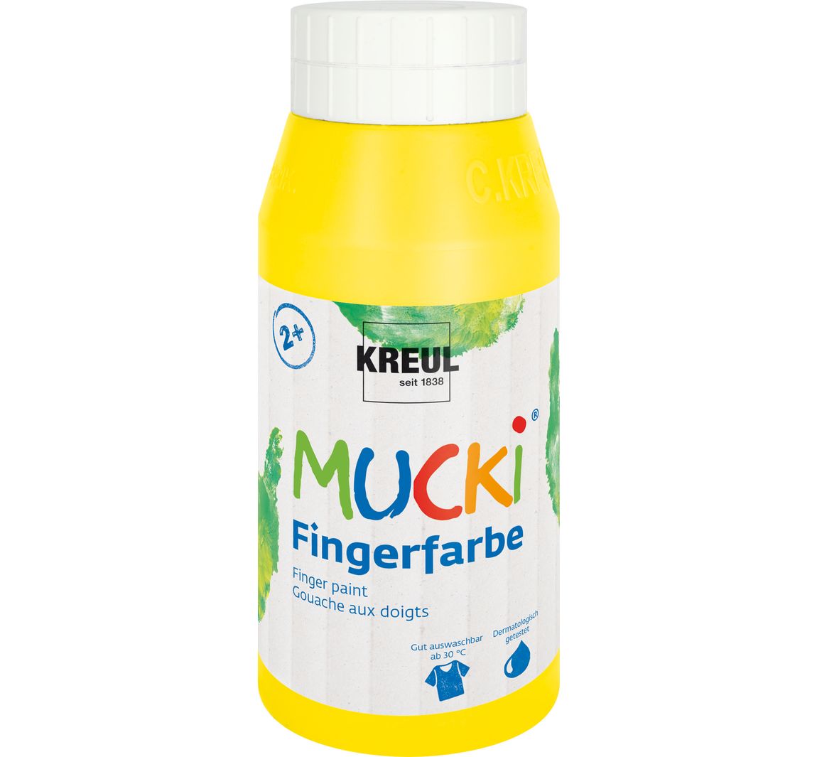 MUCKI Fingerfarbe, 750 ml - Gelb