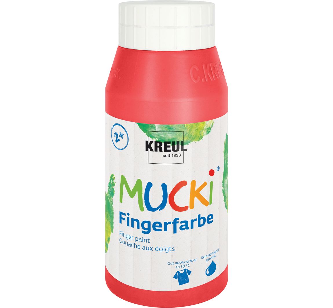 MUCKI Fingerfarbe, 750 ml - Rot