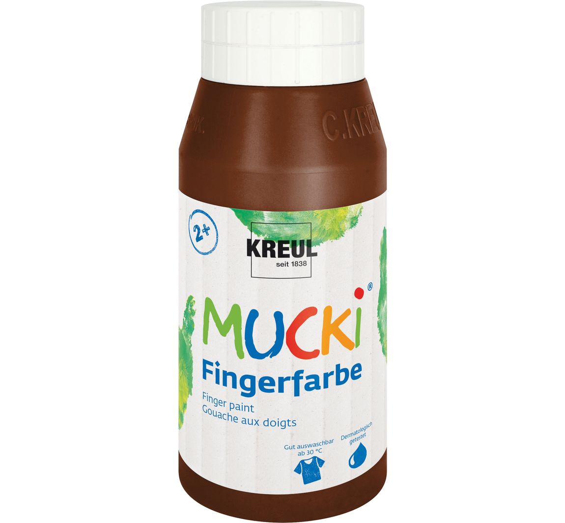 MUCKI Fingerfarbe, 750 ml - Braun