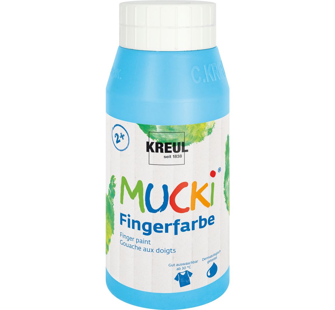 MUCKI Fingerfarbe, 750 ml - Hellblau