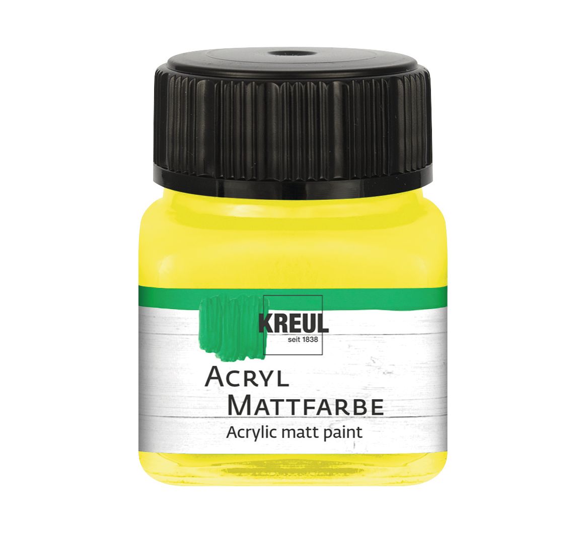 KREUL Acryl Mattfarbe, 20 ml - Gelb