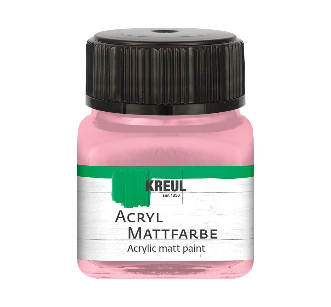 KREUL Acryl Mattfarbe, 20 ml - Pastell-Rosa