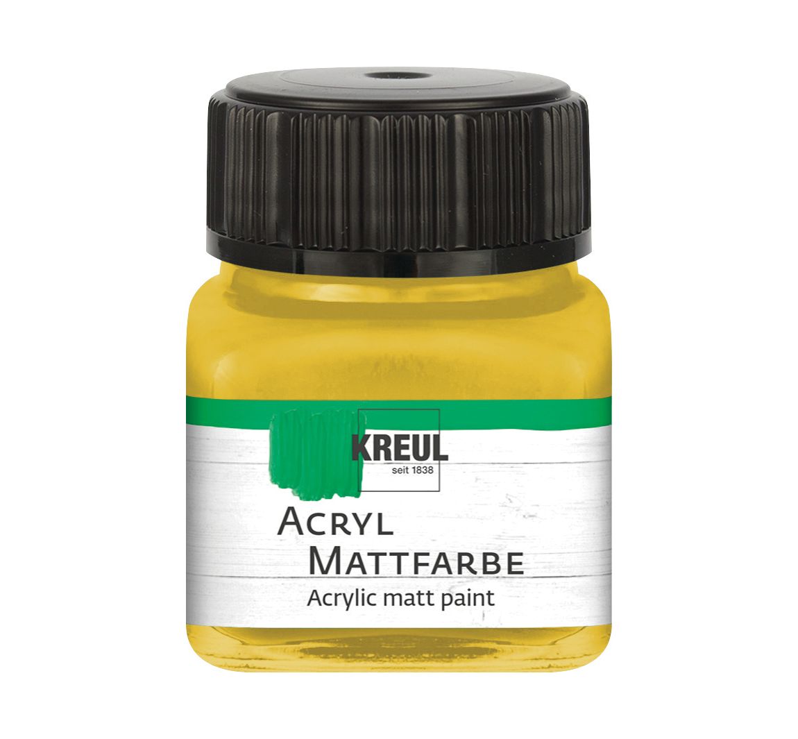 KREUL Acryl Mattfarbe, 20 ml, Metallic - Gold