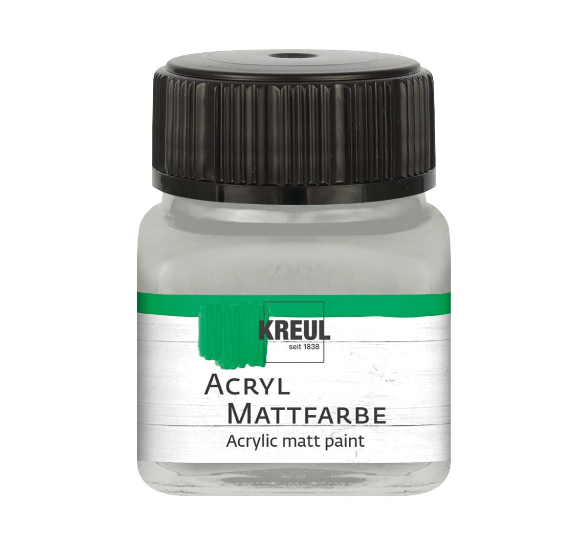 KREUL Acryl Mattfarbe, 20 ml, Metallic - Silber