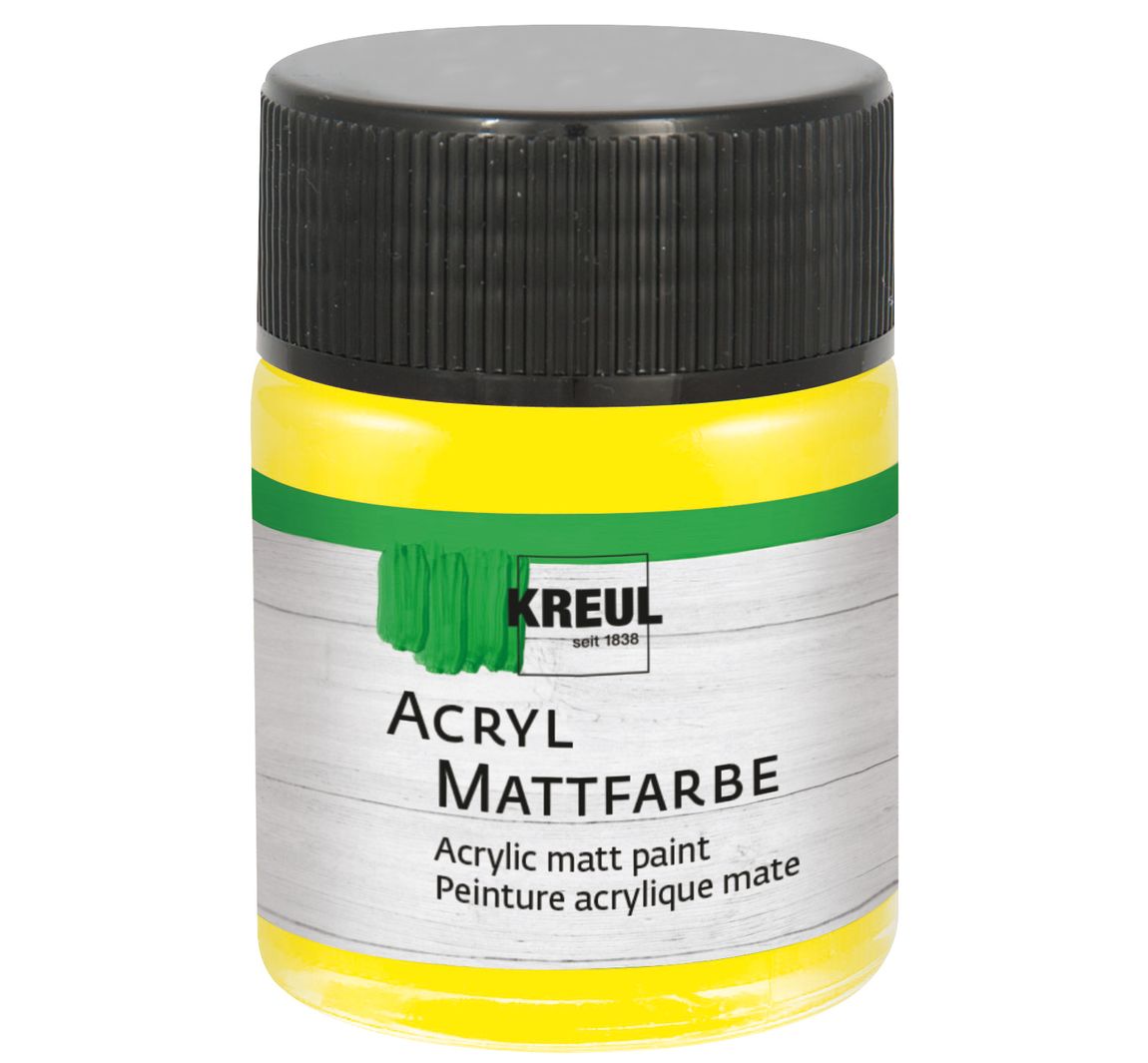 KREUL Acryl Mattfarbe, 50 ml - Gelb