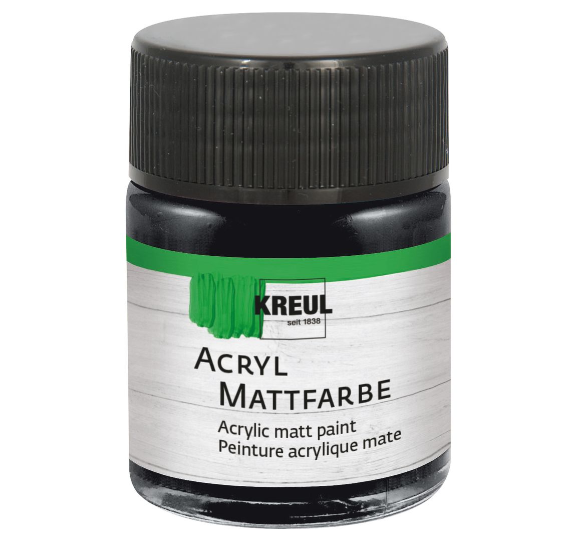KREUL Acryl Mattfarbe, 50 ml - Schwarz