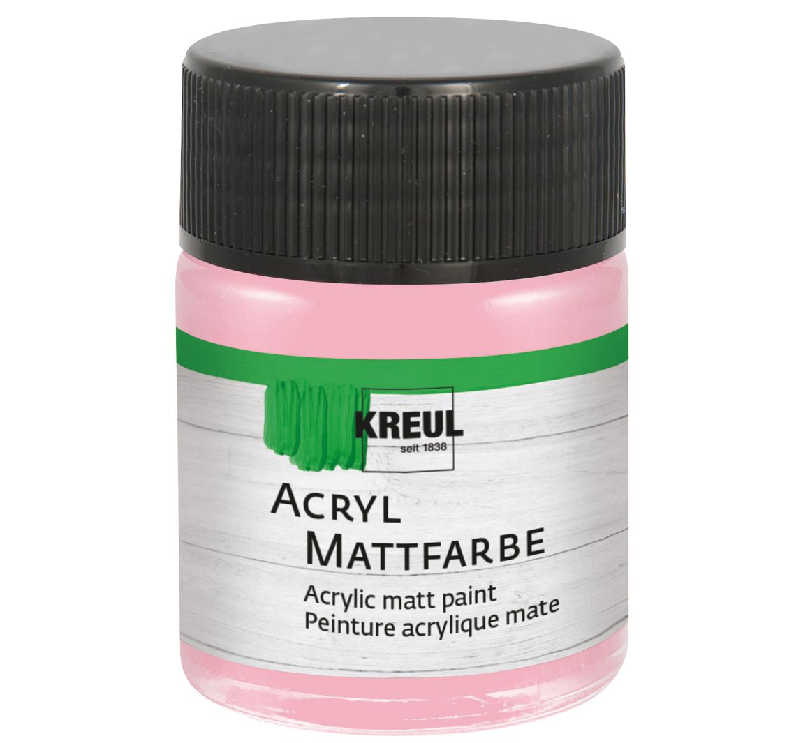 KREUL Acryl Mattfarbe, 50 ml - Pastell-Rosa