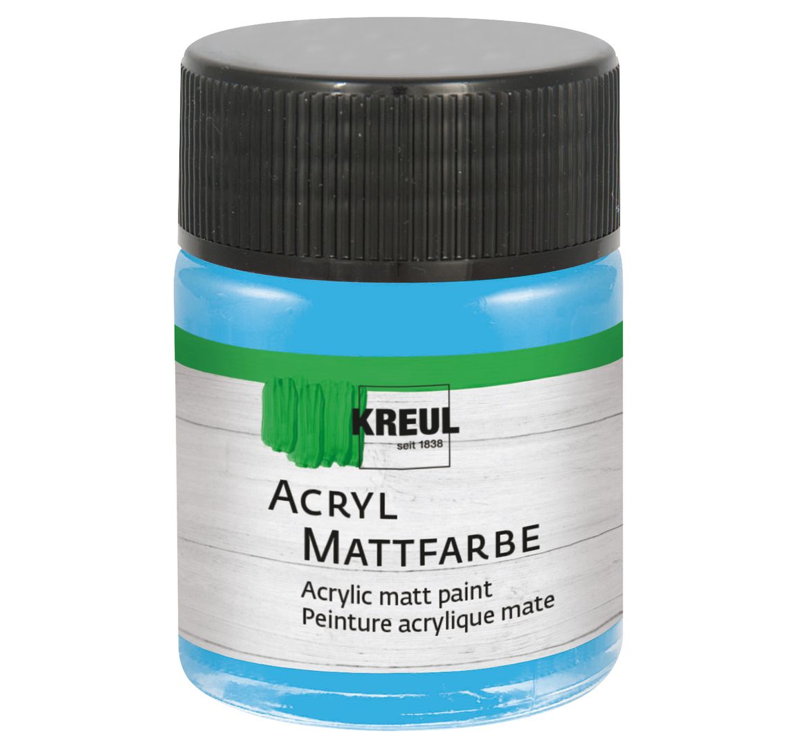 KREUL Acryl Mattfarbe, 50 ml - Himmelblau