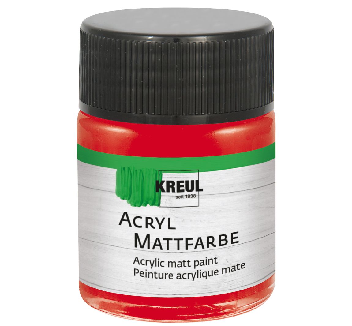 KREUL Acryl Mattfarbe, 50 ml - Dunkelrot