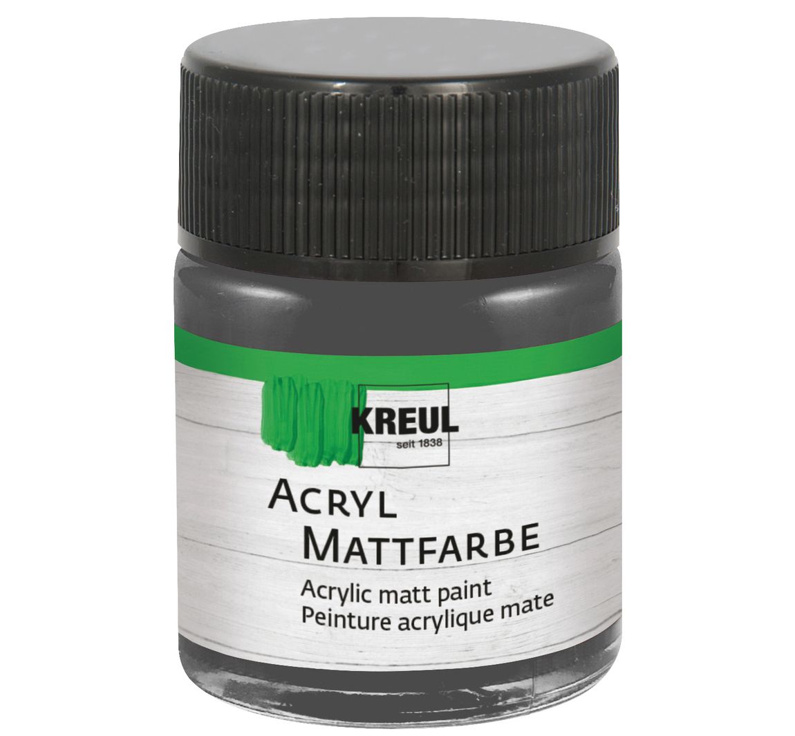 KREUL Acryl Mattfarbe, 50 ml - Graphitgrau