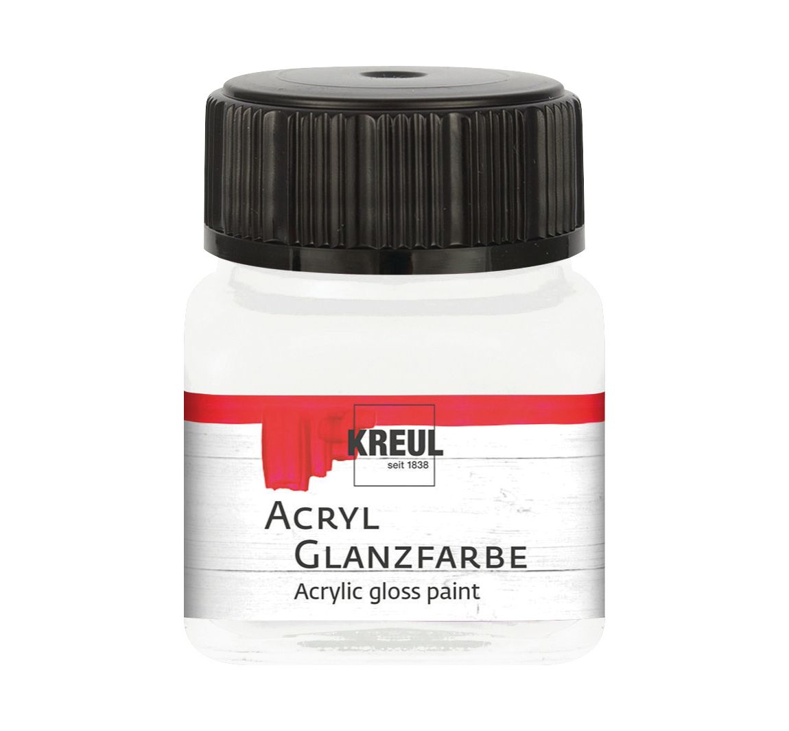 KREUL Acryl Glanzfarbe, 20 ml - Weiß