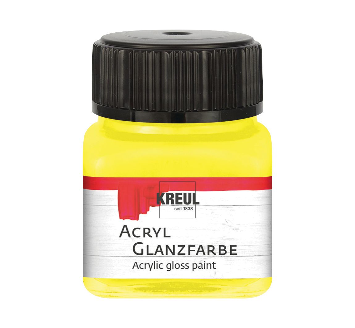 KREUL Acryl Glanzfarbe, 20 ml - Gelb