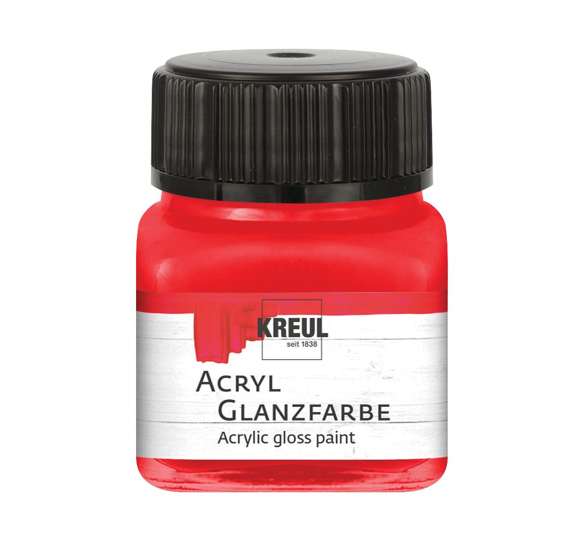 KREUL Acryl Glanzfarbe, 20 ml - Rot