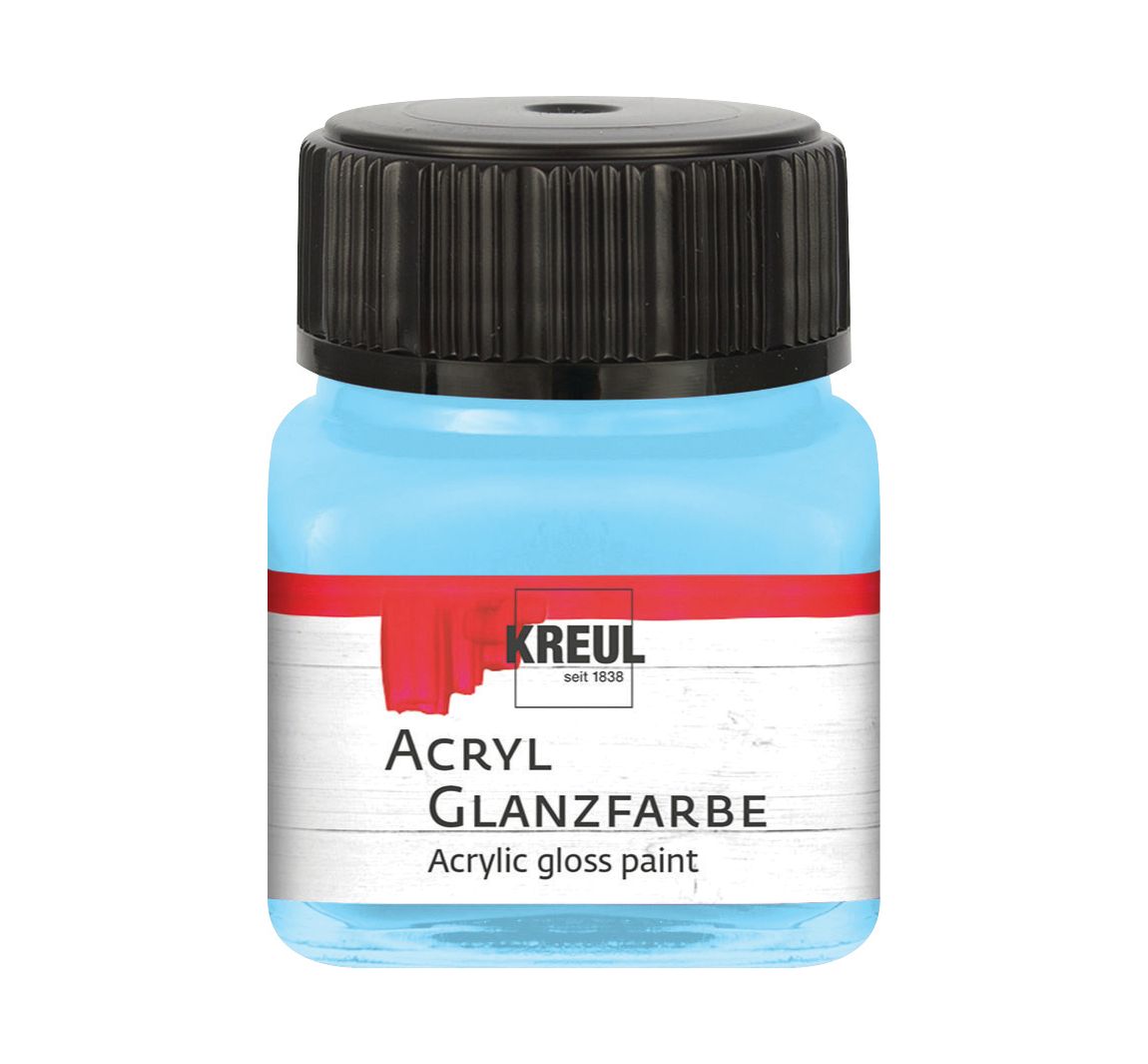 KREUL Acryl Glanzfarbe, 20 ml - Hellblau