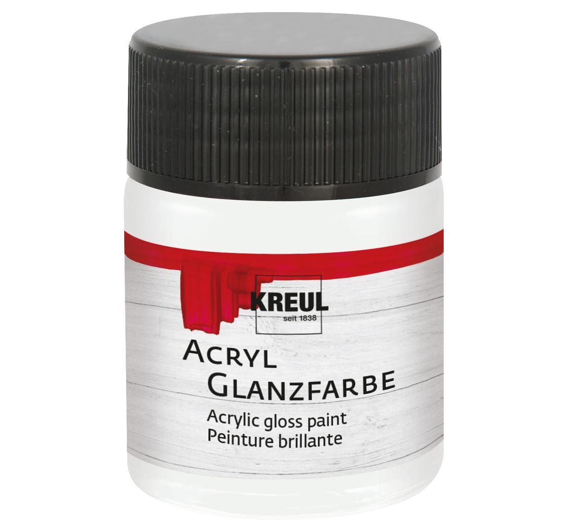 KREUL Acryl Glanzfarbe, 50 ml - Weiß