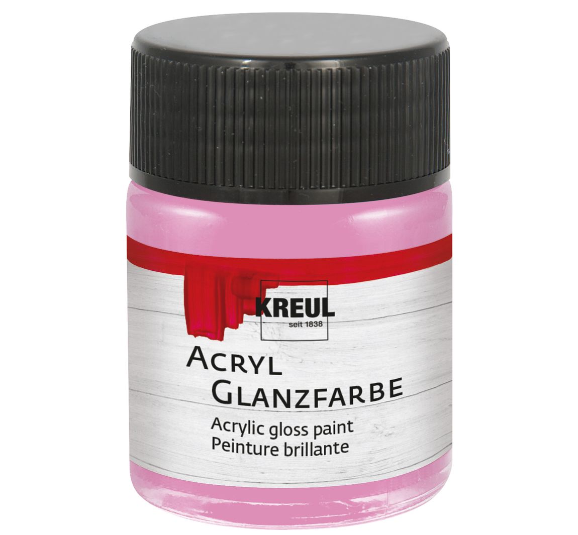 KREUL Acryl Glanzfarbe, 50 ml - Rosé