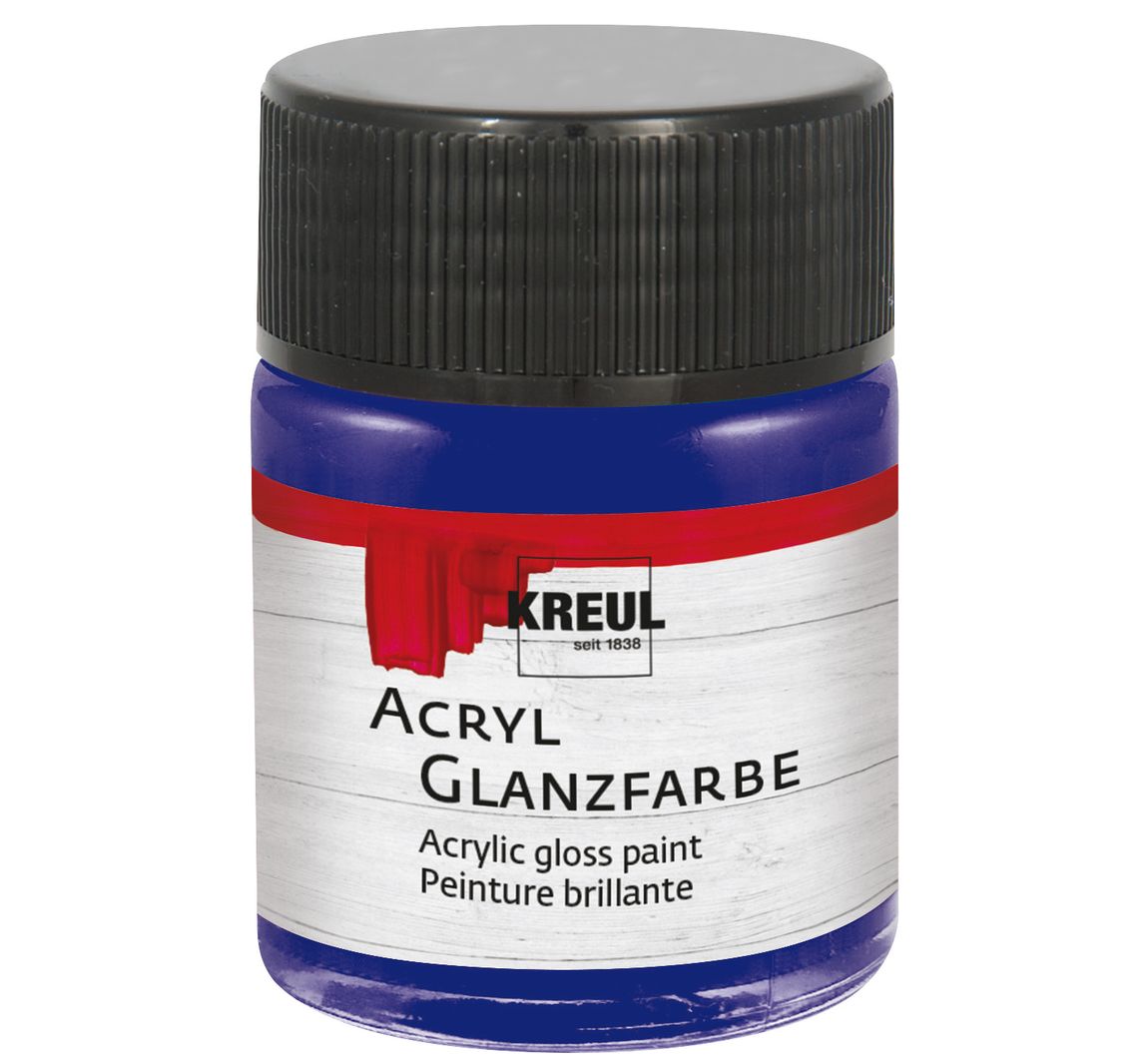 KREUL Acryl Glanzfarbe, 50 ml - Dunkelblau