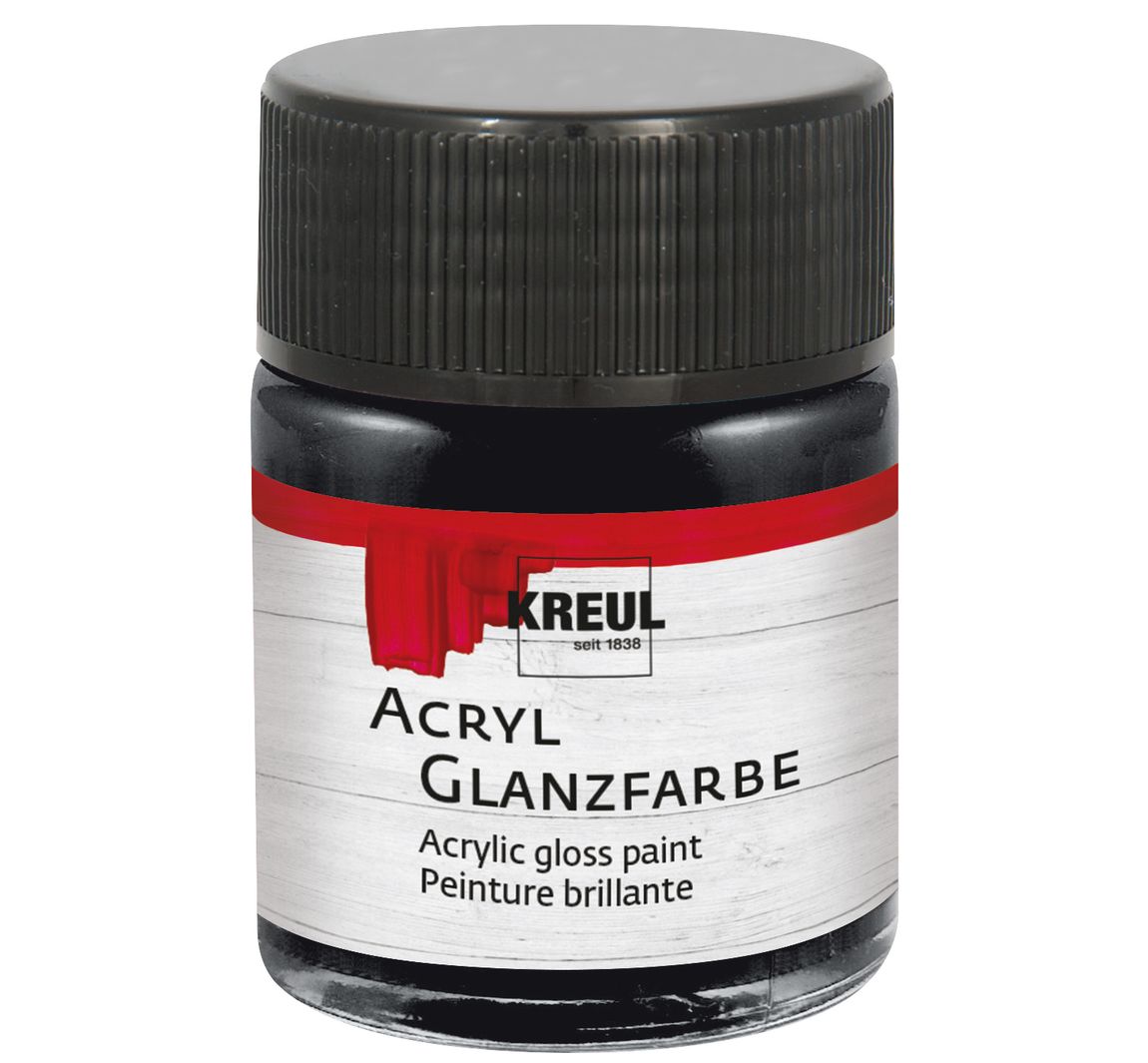 KREUL Acryl Glanzfarbe, 50 ml - Schwarz