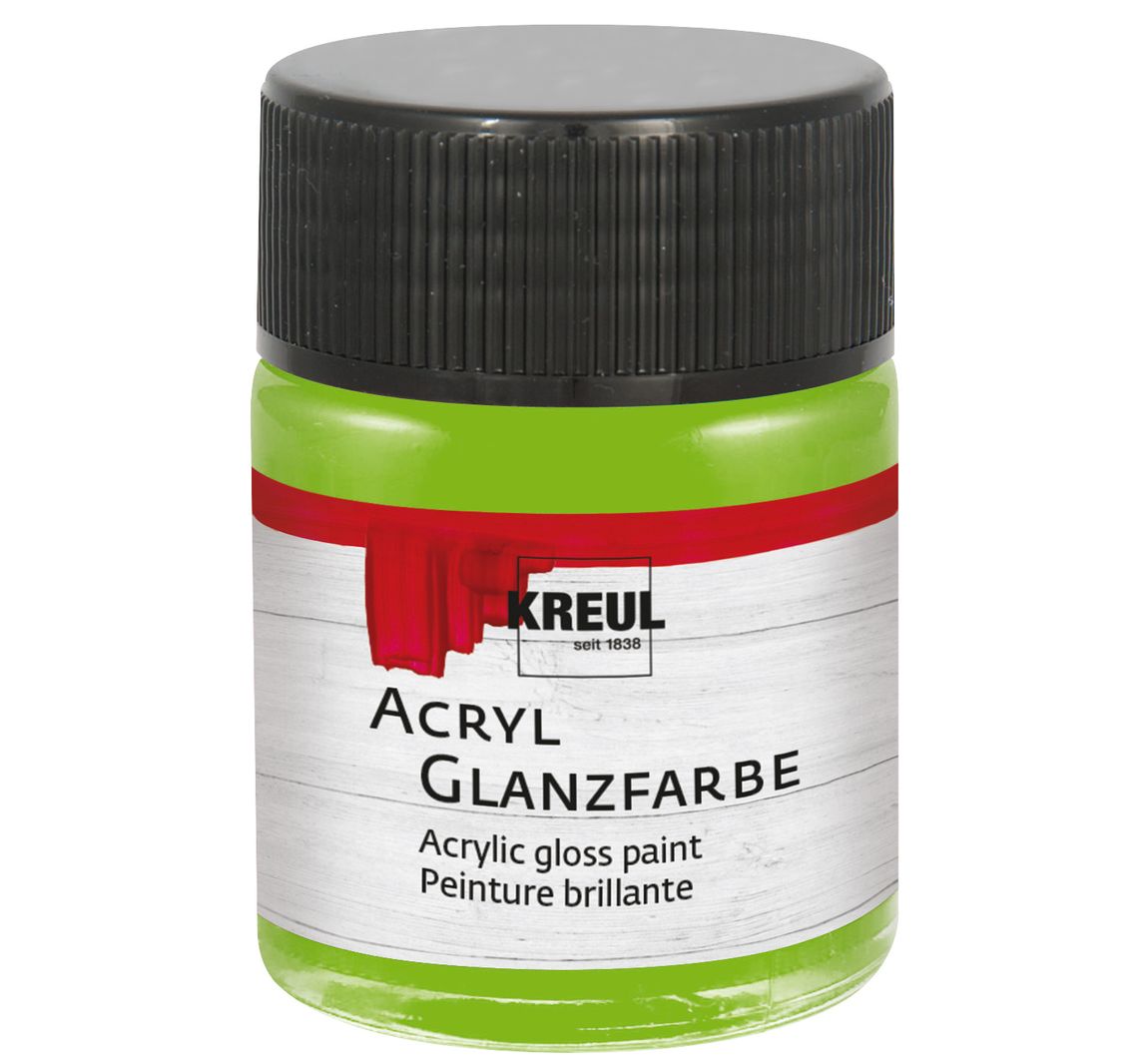 KREUL Acryl Glanzfarbe, 50 ml - Lindgrün