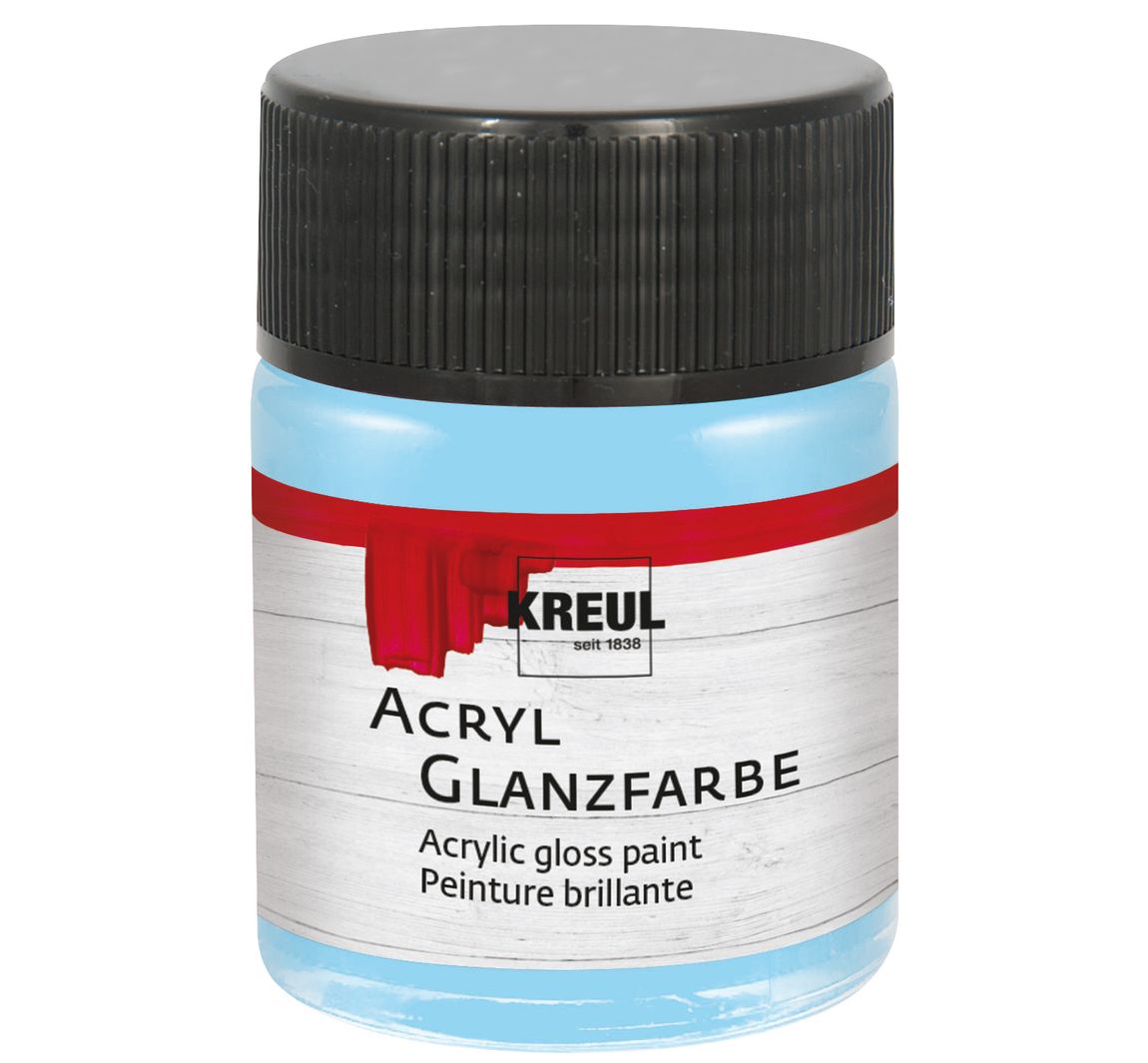 KREUL Acryl Glanzfarbe, 50 ml - Hellblau