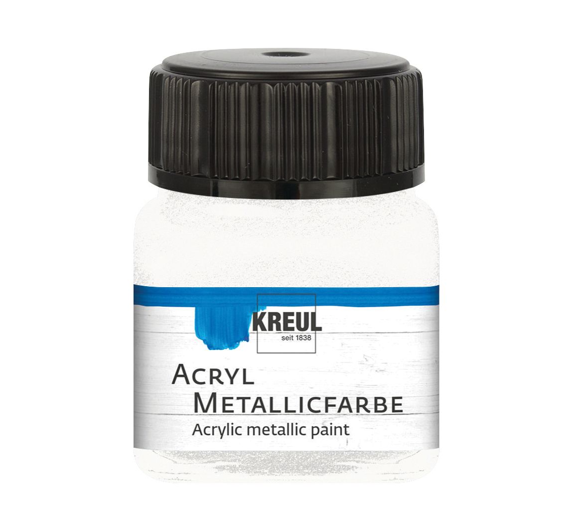 KREUL Acryl Metallicfarbe, 20 ml - Perlmutt-Weiß