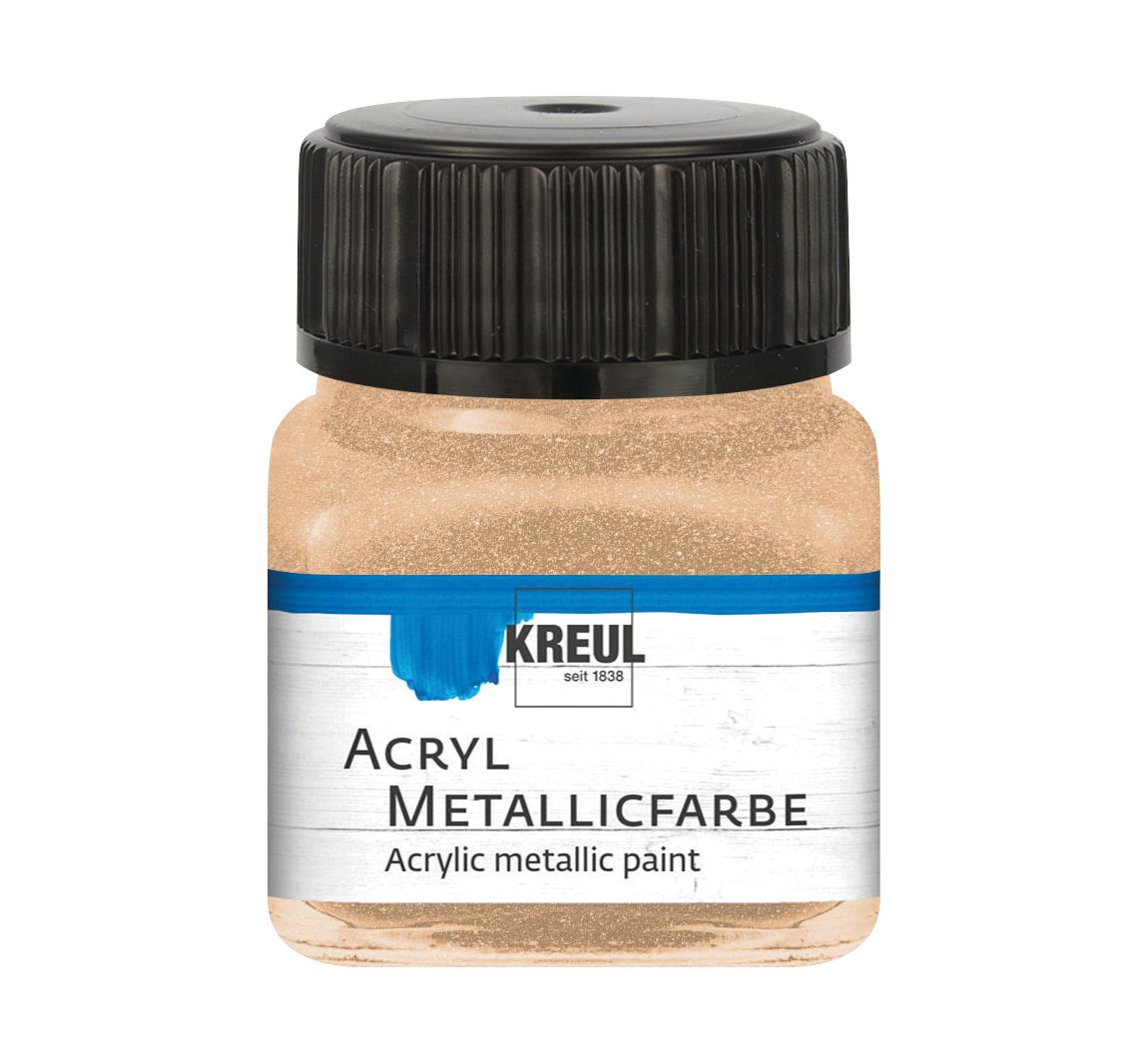 KREUL Acryl Metallicfarbe, 20 ml - Champagner