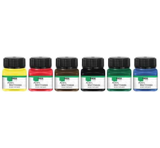 Kreul Acryl Mattfarben Basis-Set, 6x20ml