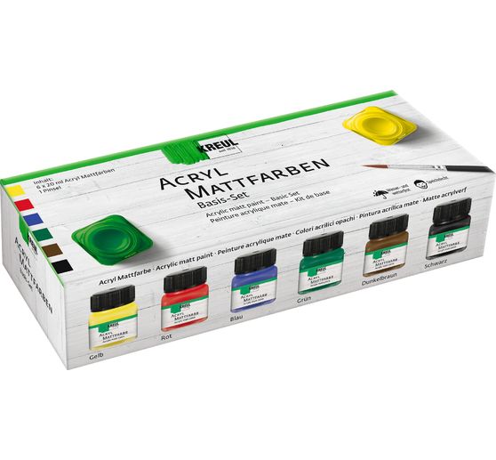 Kreul Acryl Mattfarben Basis-Set, 6x20ml